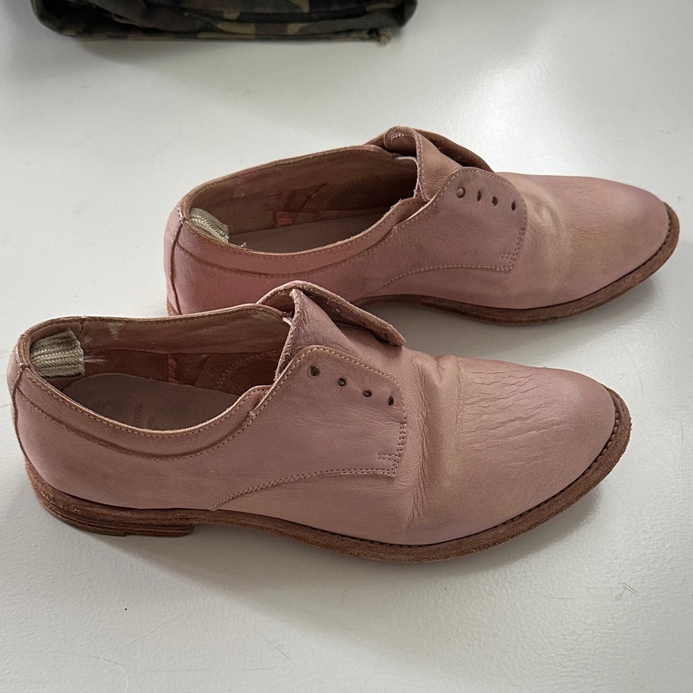 Women’s Officine Creative Leather Lace-Up Shoes in Dusty Pink - Picture 2 of 5